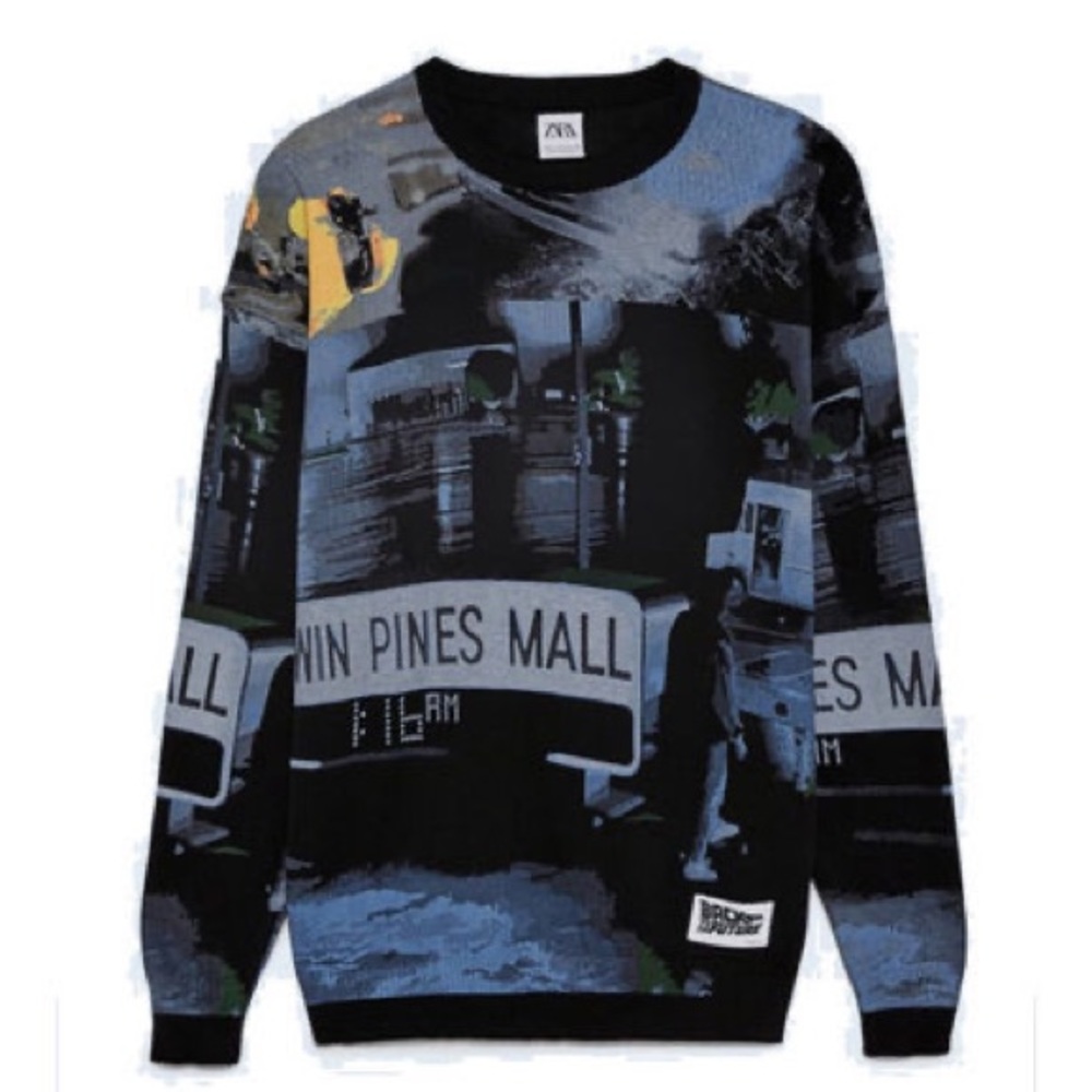 Zara Premium x Back To The Future Crewneck Sweatshirt